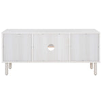 Safavieh Ophelia 2 Door 2 Shelf Media Stand, MED9615 - Bleached White / Natural Rattan