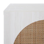 Safavieh Ophelia 2 Door 2 Shelf Media Stand, MED9615 - Bleached White / Natural Rattan