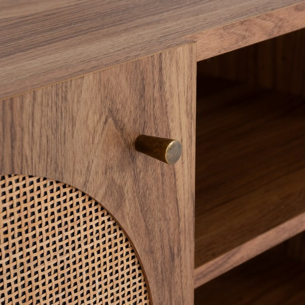 Safavieh Ophelia 2 Door 2 Shelf Media Stand, MED9615 - Oak 