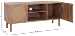 Safavieh Ophelia 2 Door 2 Shelf Media Stand, MED9615 - Oak 