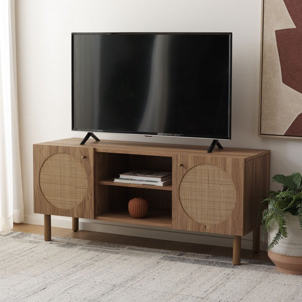 Safavieh Ophelia 2 Door 2 Shelf Media Stand, MED9615 - Oak 