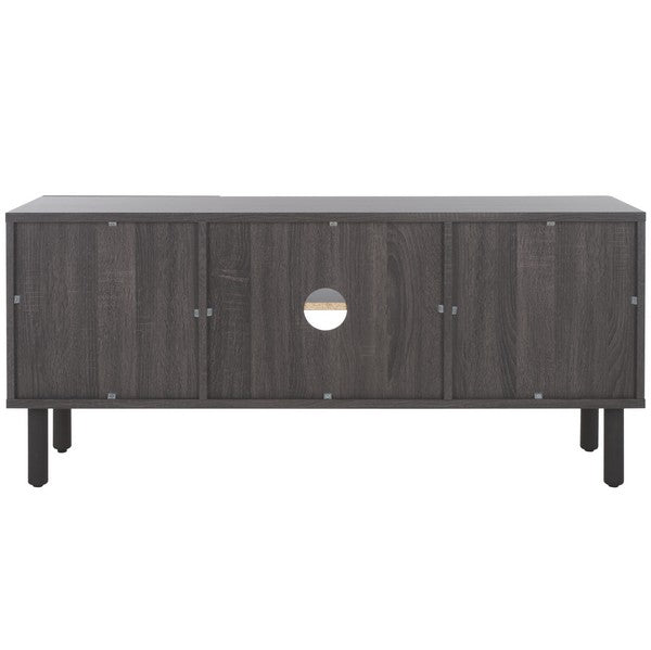 Safavieh Ophelia 2 Door 2 Shelf Media Stand, MED9615 - Distressed Black