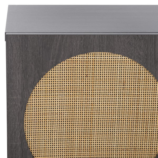 Safavieh Ophelia 2 Door 2 Shelf Media Stand, MED9615 - Distressed Black