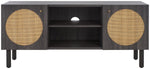 Safavieh Ophelia 2 Door 2 Shelf Media Stand, MED9615 - Distressed Black