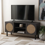 Safavieh Ophelia 2 Door 2 Shelf Media Stand, MED9615 - Distressed Black