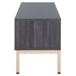 Safavieh Lylia 1 Door Media Stand, MED9617 - Distressed Black / Gold Legs / Gold Handle