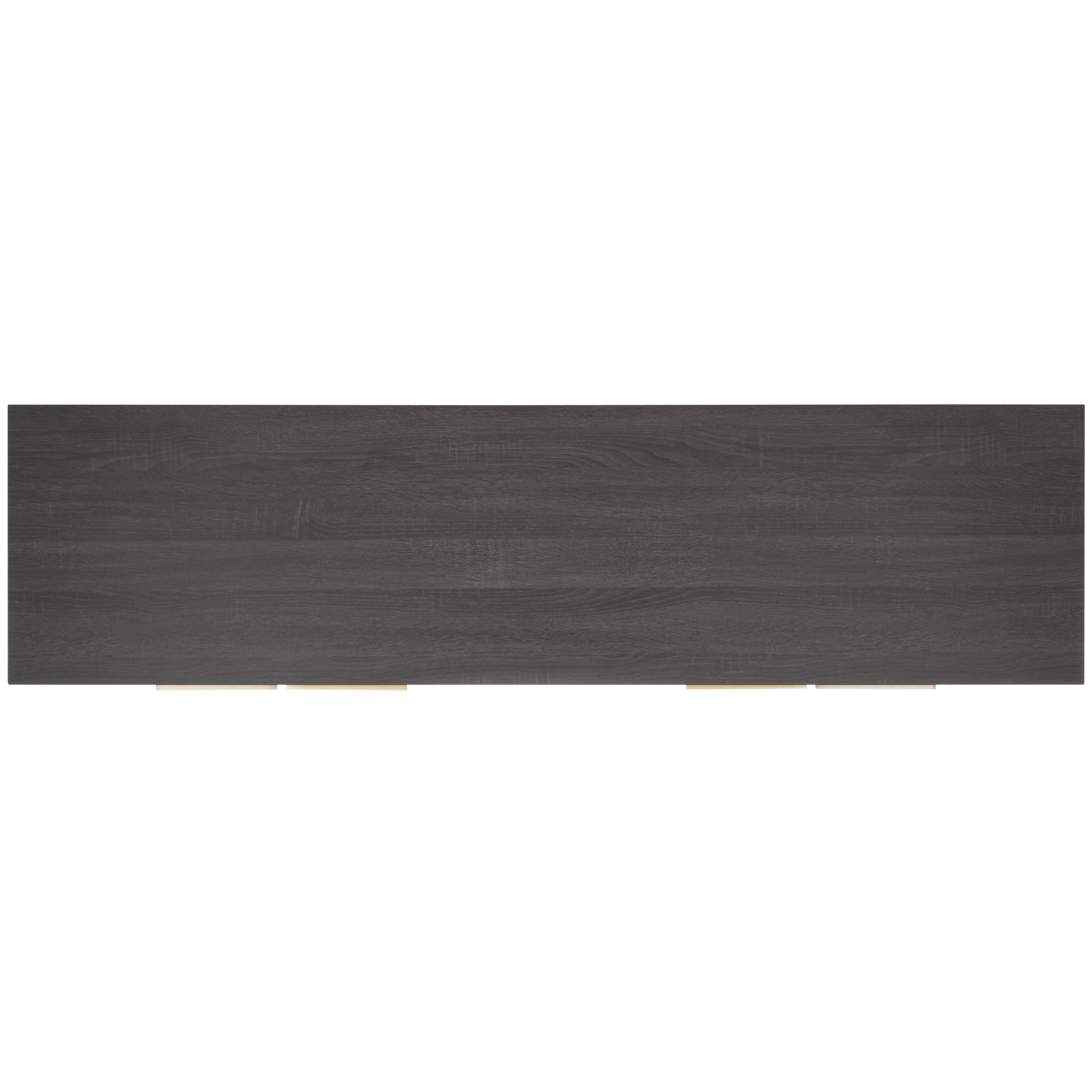 Safavieh Lylia 4 Door Media Stand, MED9623 - Distressed Black / Gold  Legs / Gold Handle