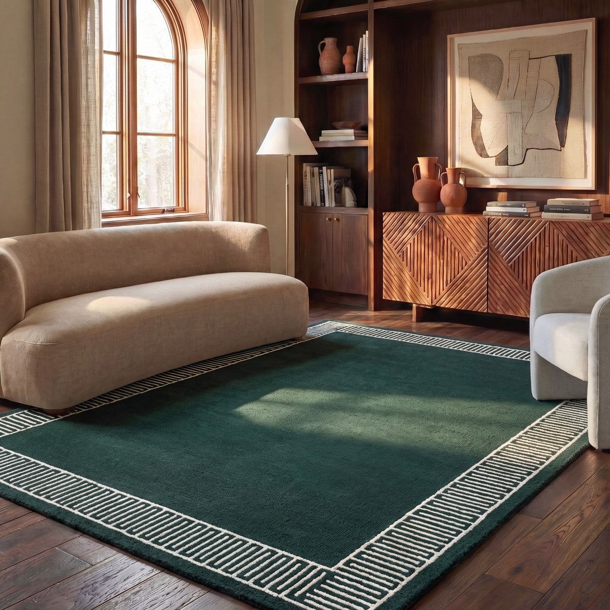 GREEN / IVORY