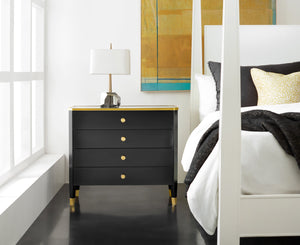Modern History - Niles Bedside Chest - Black  - MH1172F02