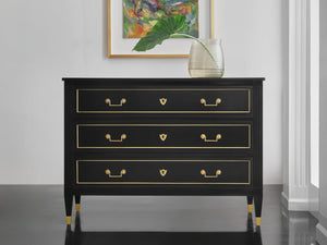 Modern History - French Three Drawer Commode - Black - MH1181F01