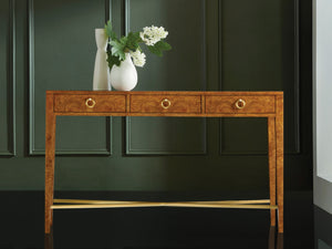 Modern History - Modernist Three Drawer Hall Console - Burl - MH1183F02