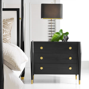 Modern History - Concourde Bedside Chest - Ebony - MH1247F01