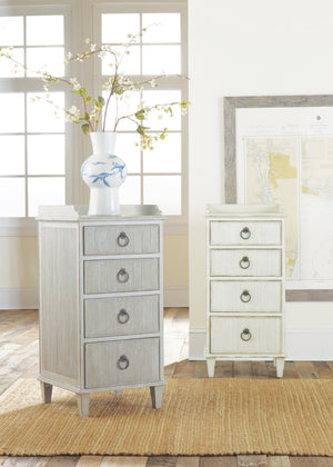 Modern History - Four Drawer Gustavian Bedside Cabinet - Grey - MH377F01