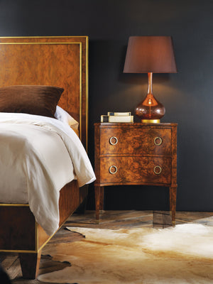 Modern History - Two Drawer Concave Burl Cabinet  - MH477F01
