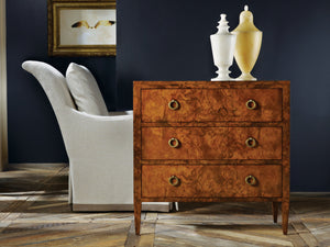 Modern History - Three Drawer Chest on Legs - Burl - MH495F01