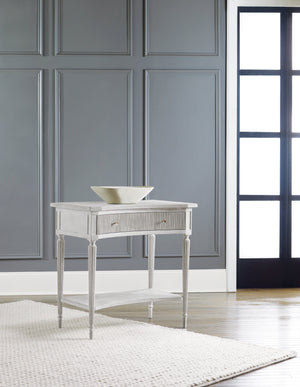 Modern History - Ribbed Bedside Table - Antique Grey  - MH617F01