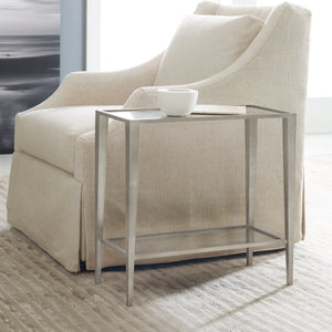 Modern History - Large Gilt Chairside Table - Silver Leaf - MH820F02