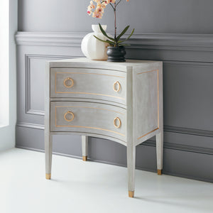 Modern History - Gustavian Two Drawer Concave Nightstand - MH889F01