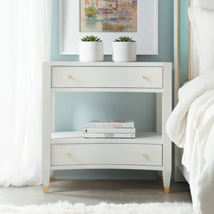 Modern History - White Linen Nightstand  - MH964F01