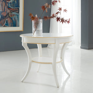 Modern History - Covington Rountd End Table - White - MH985F01