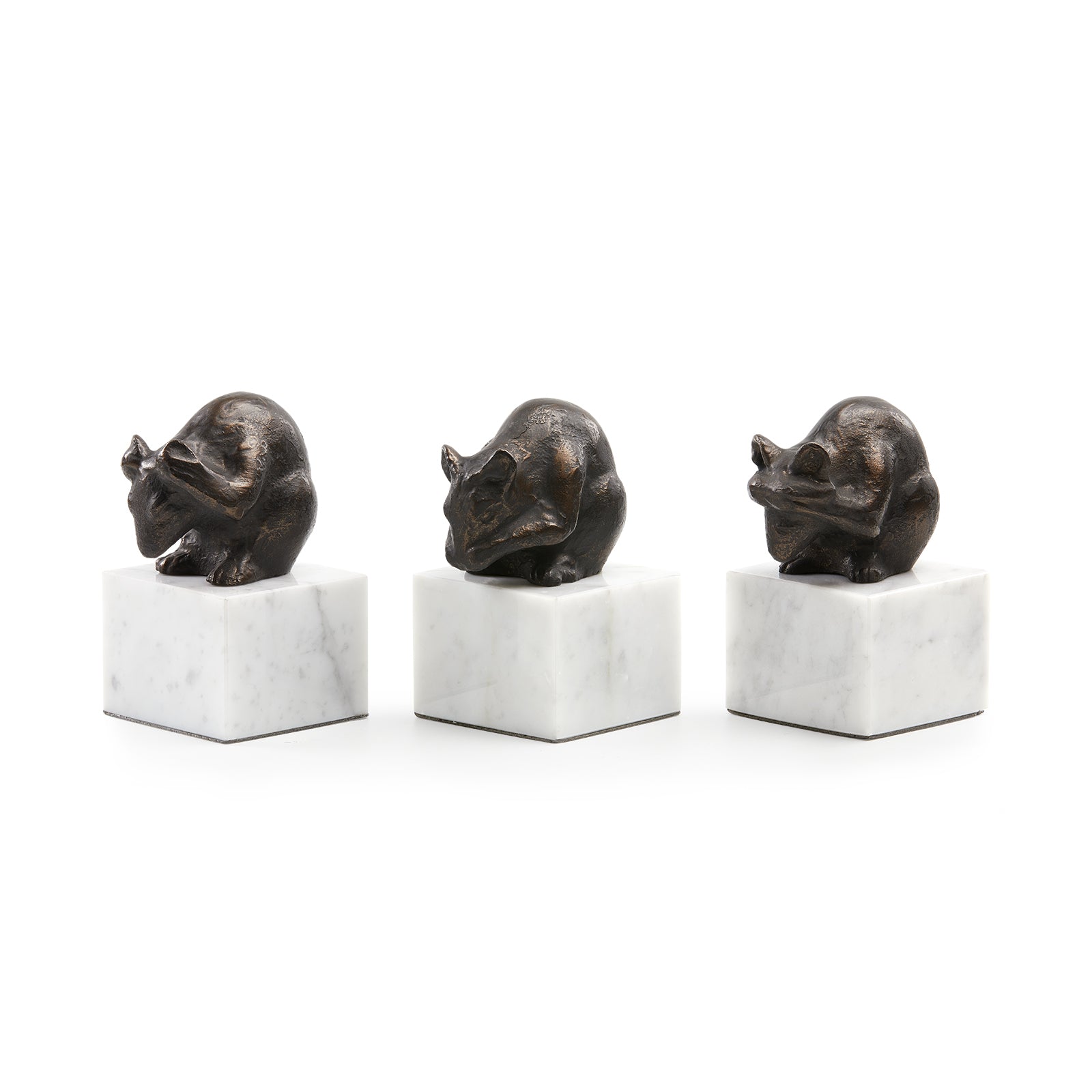 Villa & House - Mouse Statue Set of 3 - Bronze - MOU-700-804
