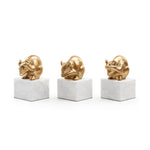 Villa & House - Mouse Statue Set of 3 - Gold Leaf - MOU-700-808