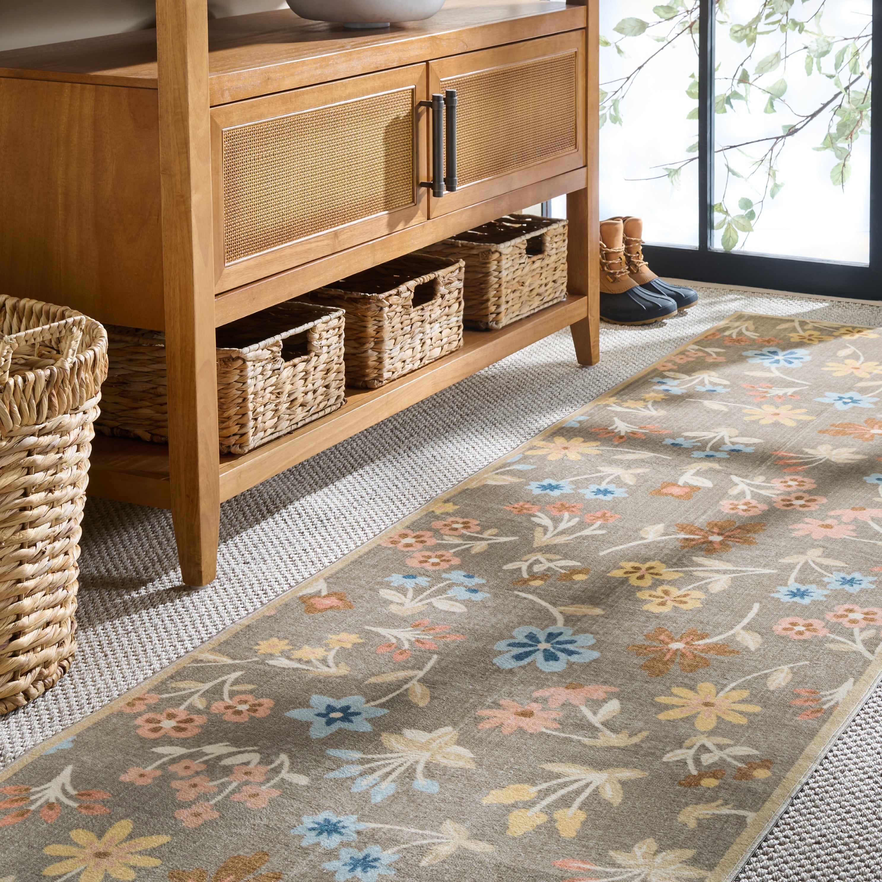 Dark Beige / Light Blue