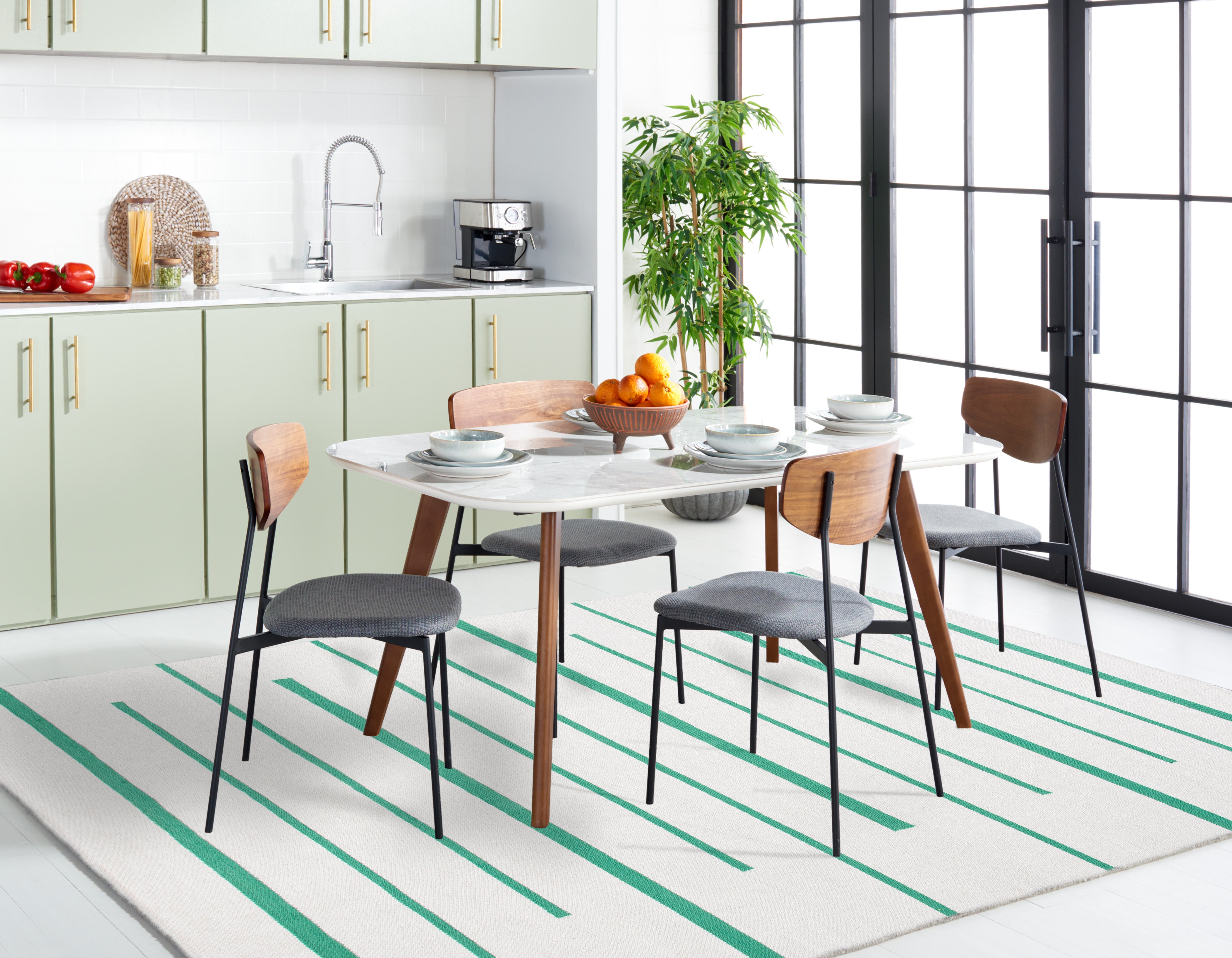 MONTAUK 311 – IVORY / DARK GREEN