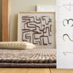IVORY / RUST BROWN