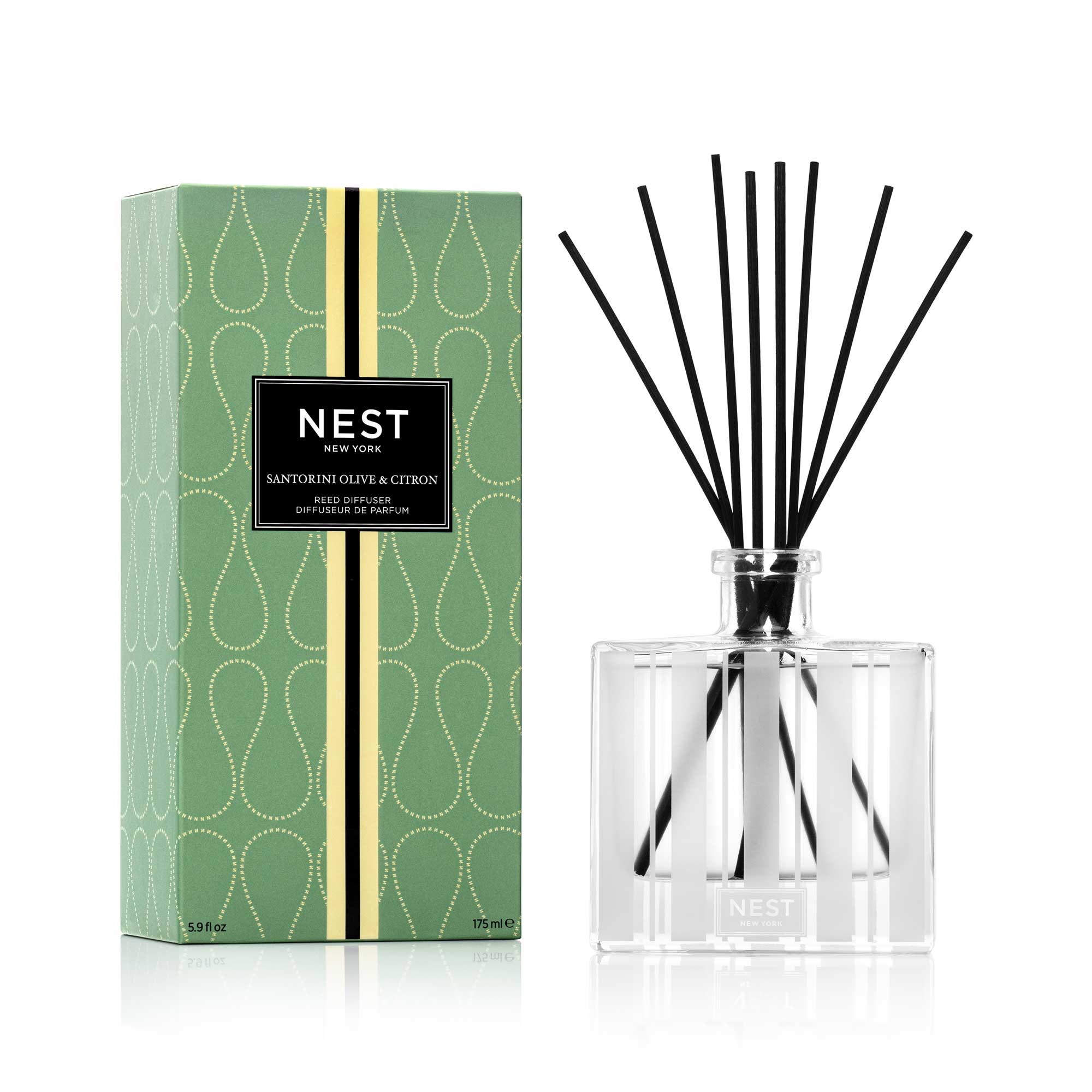 Santorini Olive & Citron Reed Diffuser 5.9 fl.oz/175 ml by Nest New York