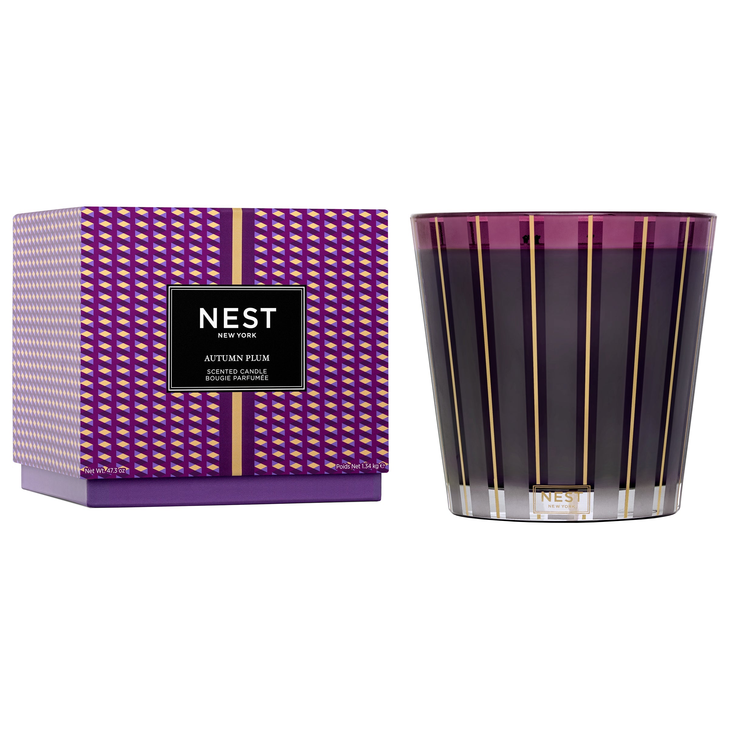 Autumn Plum Luxury Candle 47.3 oz by Nest New York