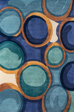 Momeni New Wave Rug Collection | Blue - NEWWANW133BLU