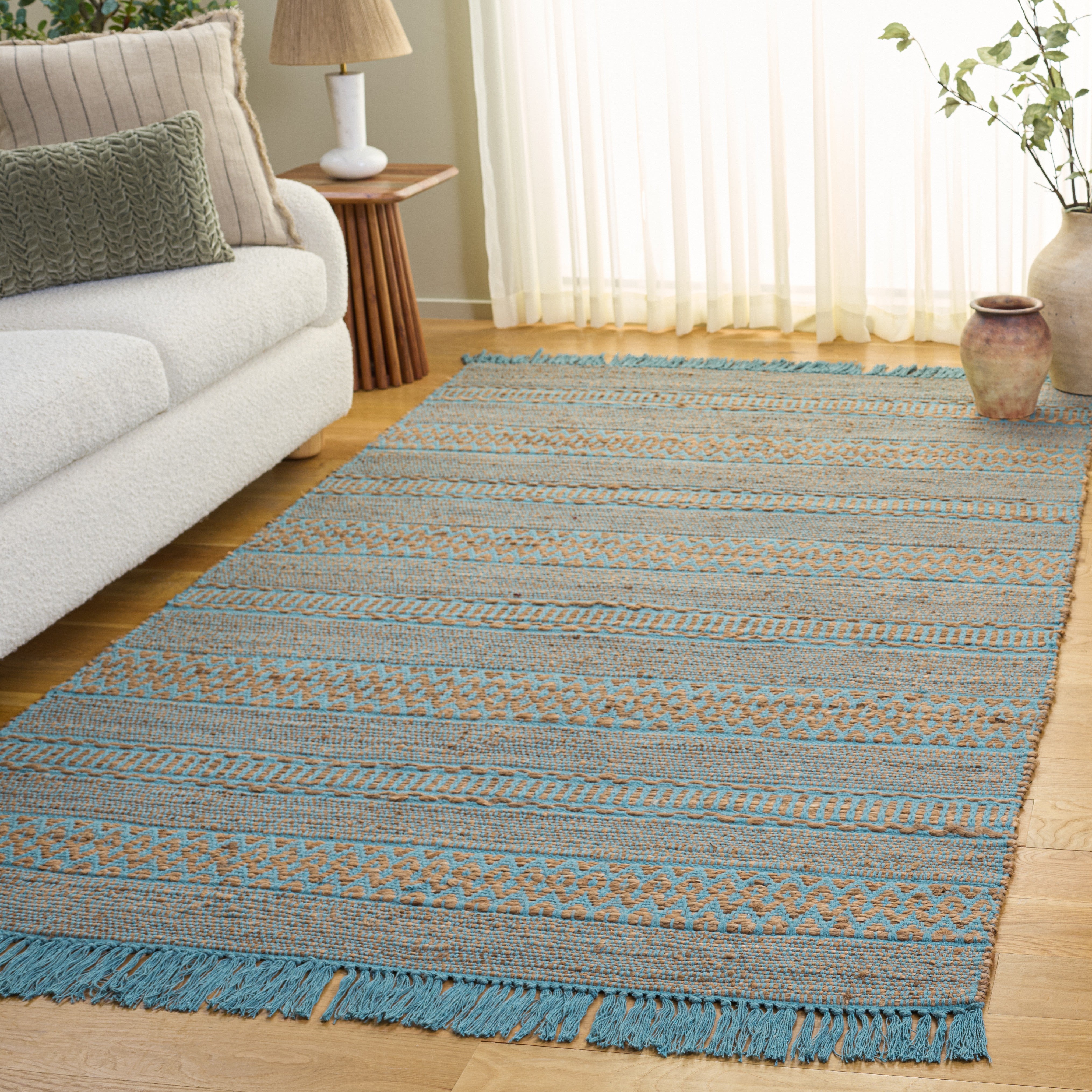 NATURAL FIBER 123 – NATURAL / AQUA