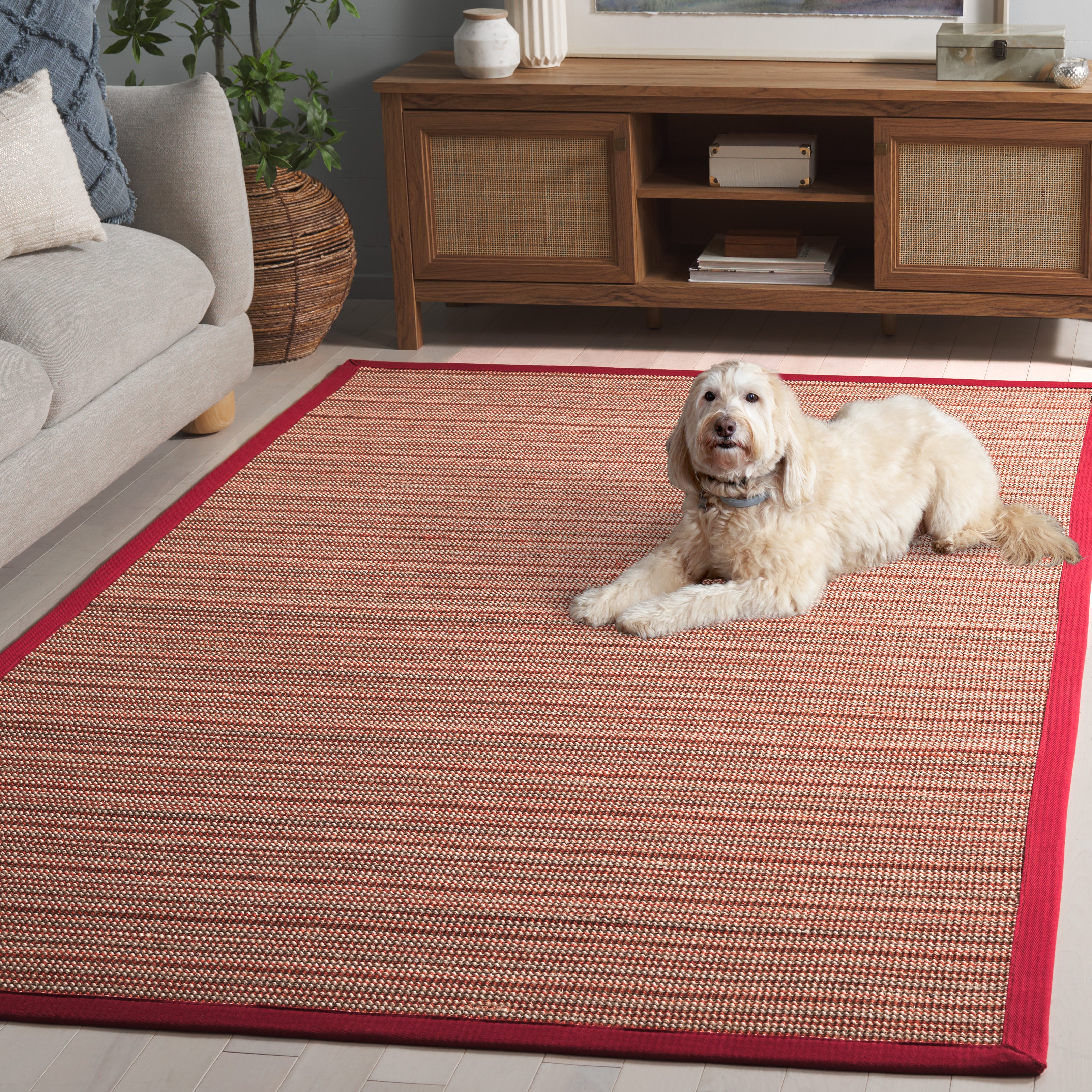 NATURAL FIBER 132 – BROWN / RED