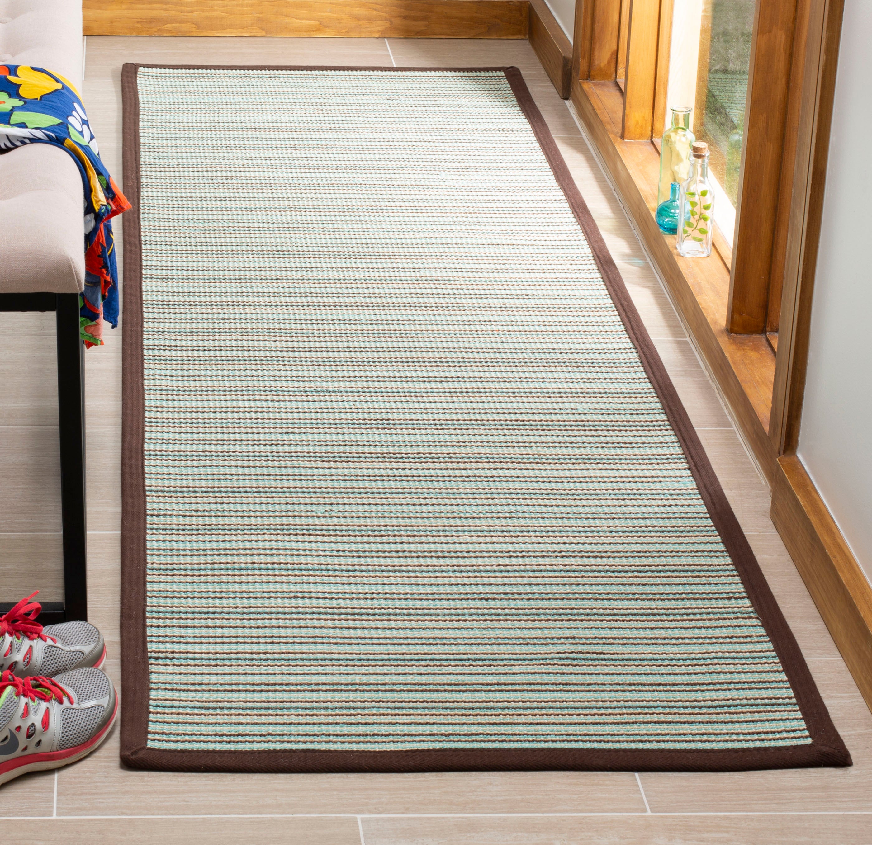 NATURAL FIBER 132 – TEAL / BROWN