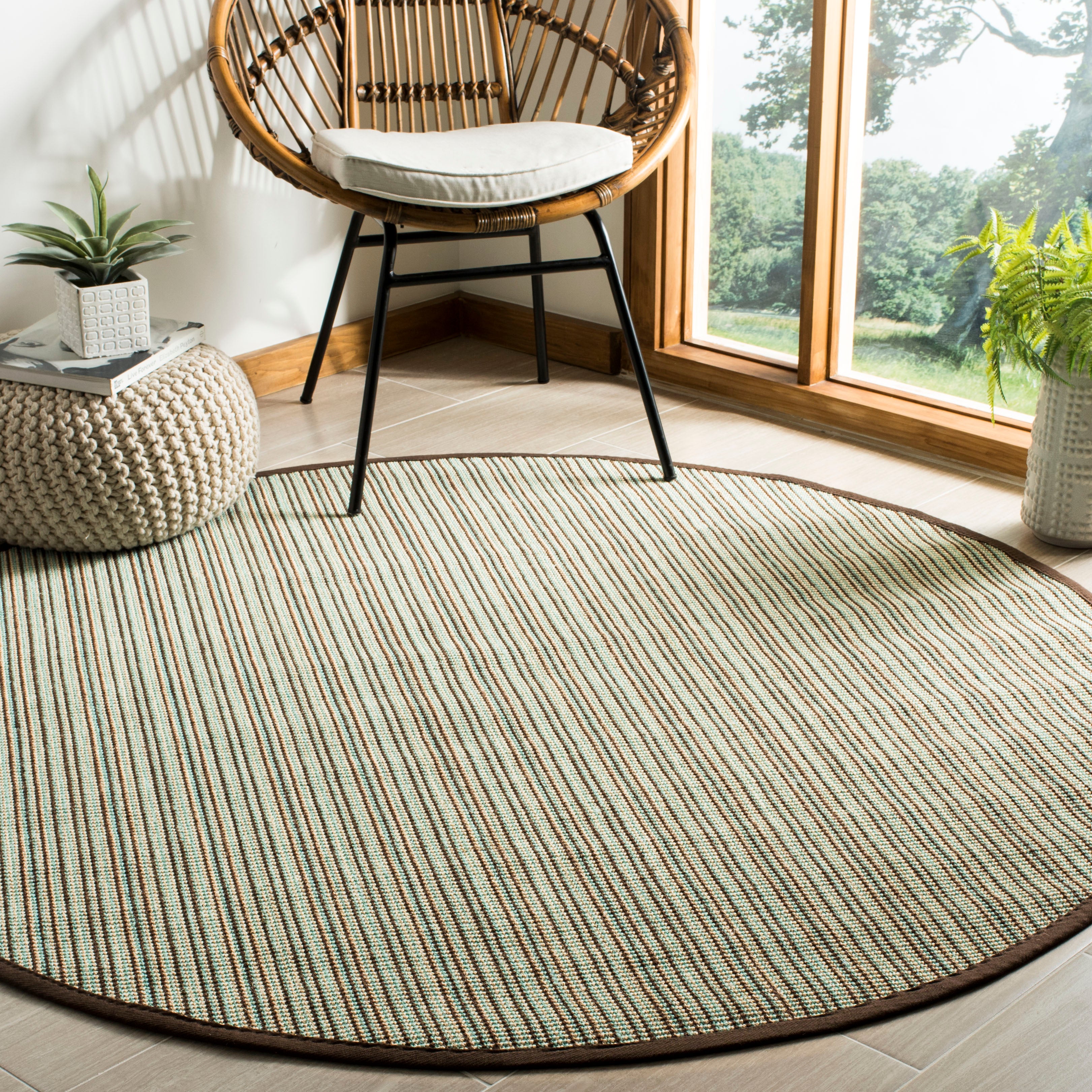 NATURAL FIBER 132 – TEAL / BROWN