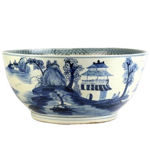 The Enchanted Home Large Village Scene Bowl