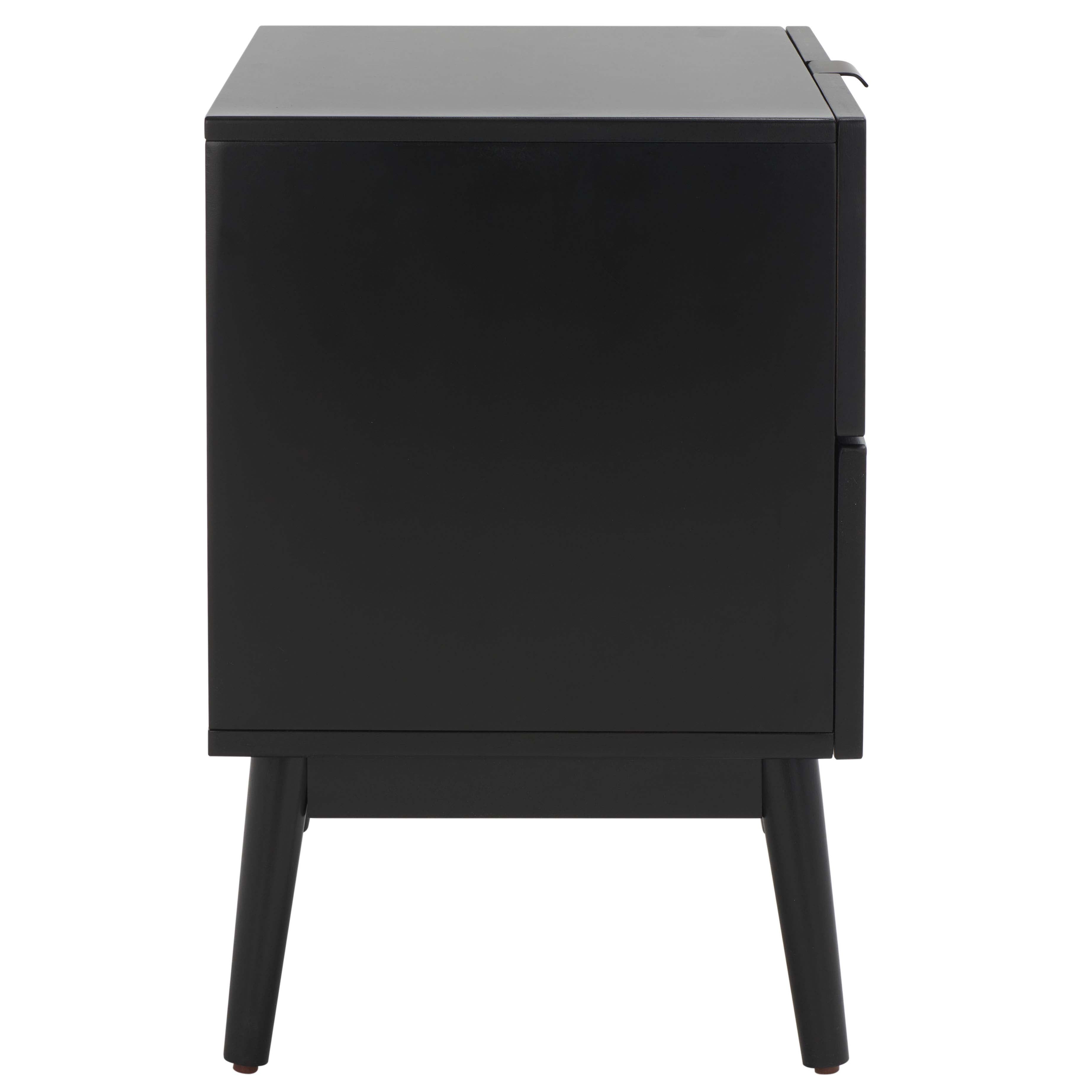 Safavieh Baisley 2 Drawer Rattan Nightstand , NST5003 - Black