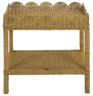 Safavieh Erna Scallop 1 Shelf Nightstand, NST6002
