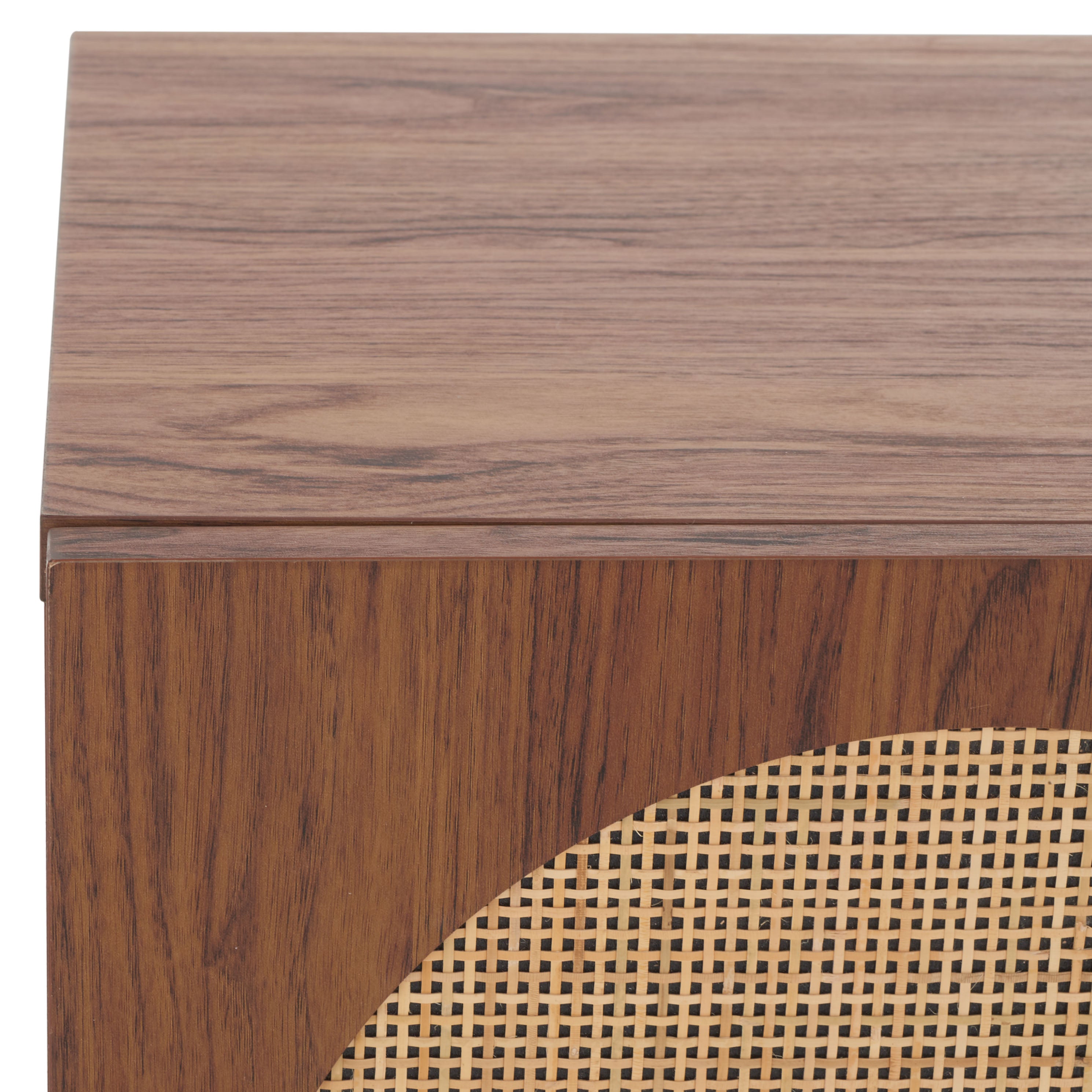 Safavieh Ophelia 1 Door Nightstand, NST9603 - Walnut / Natural