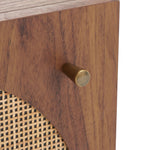 Safavieh Ophelia 1 Door Nightstand, NST9603 - Walnut / Natural