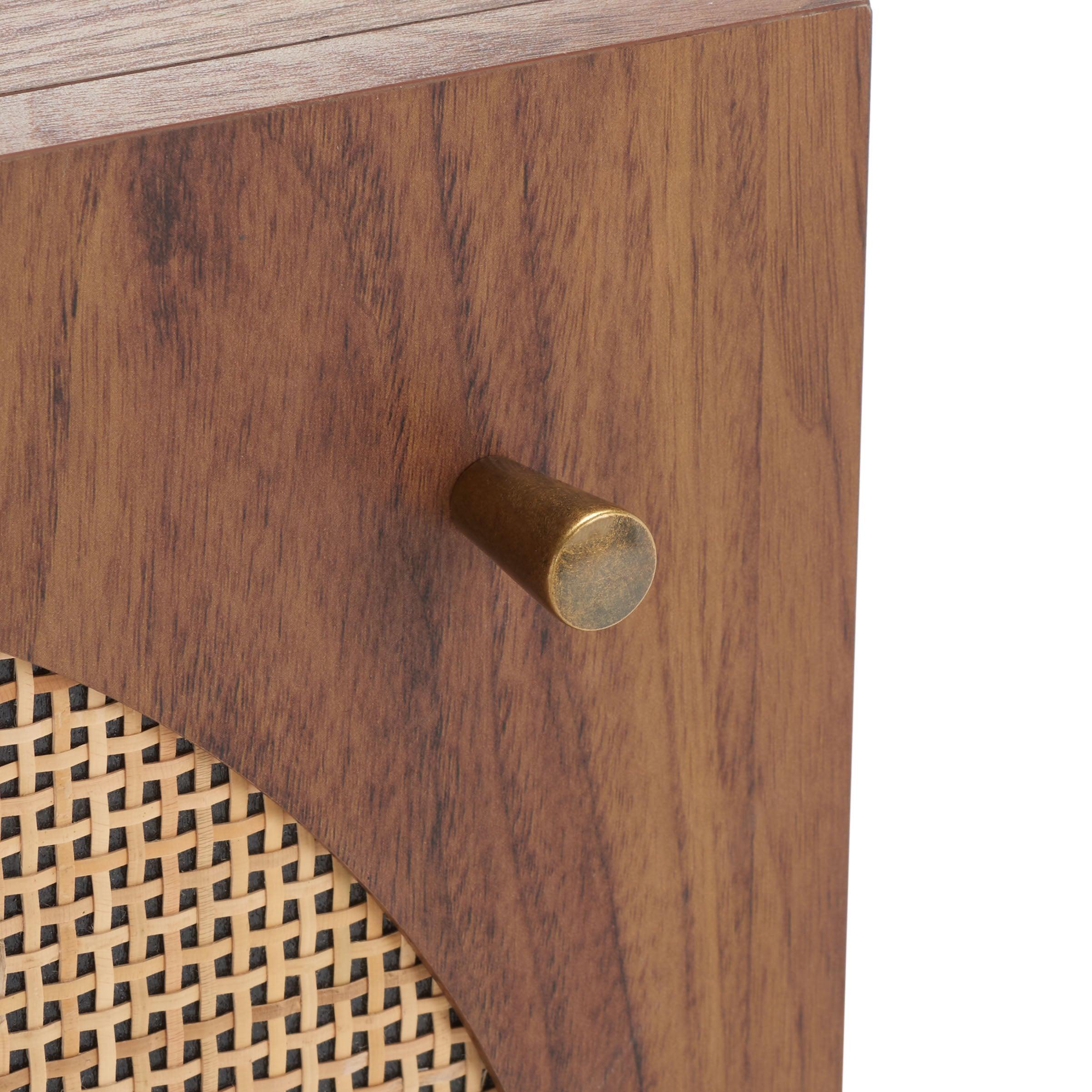 Safavieh Ophelia 1 Door Nightstand, NST9603 - Walnut / Natural