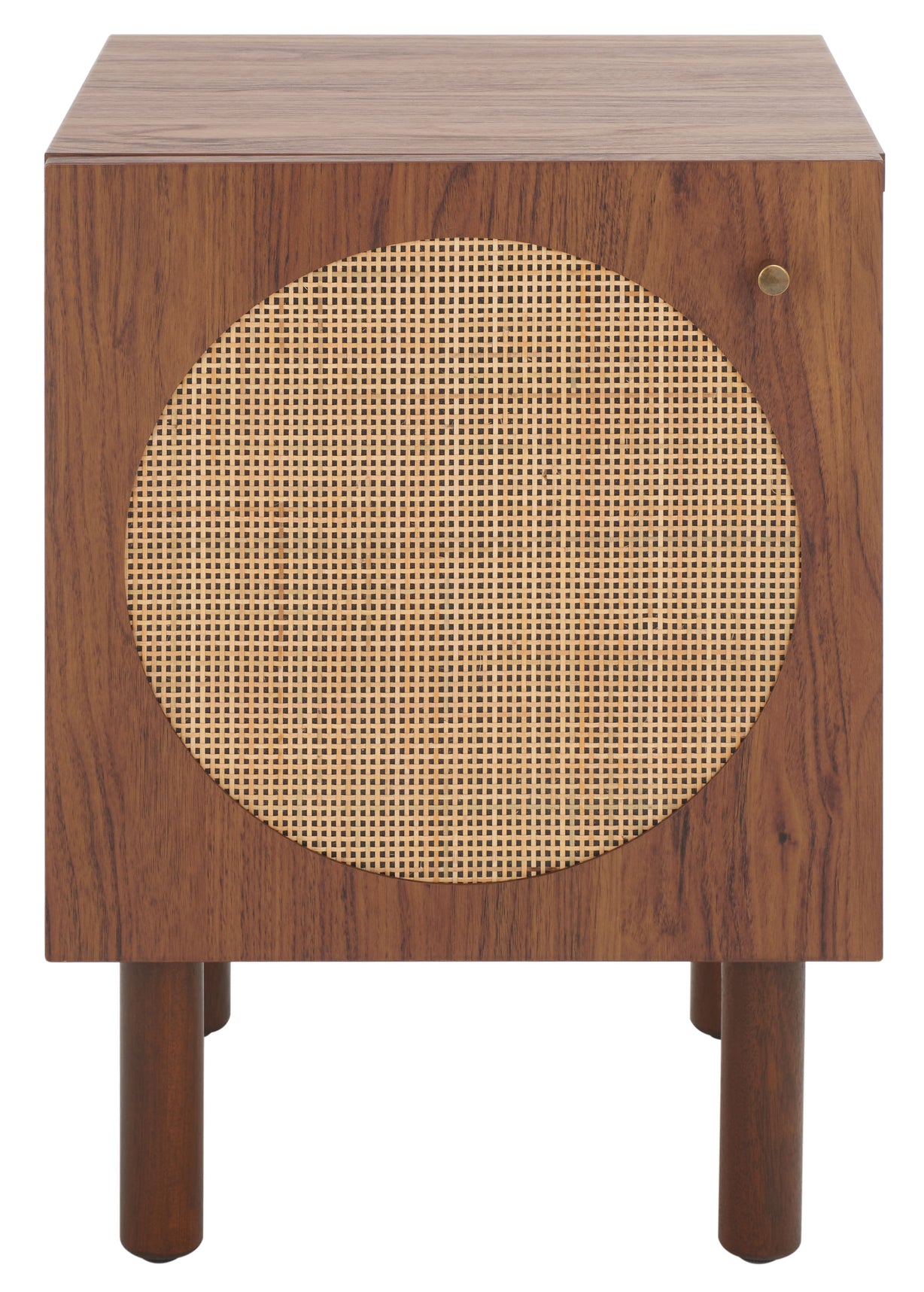 Safavieh Ophelia 1 Door Nightstand, NST9603 - Walnut / Natural