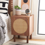Safavieh Ophelia 1 Door Nightstand, NST9603 - Walnut / Natural