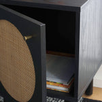 Safavieh Ophelia 1 Door Nightstand - NST9603 - Black / Natural