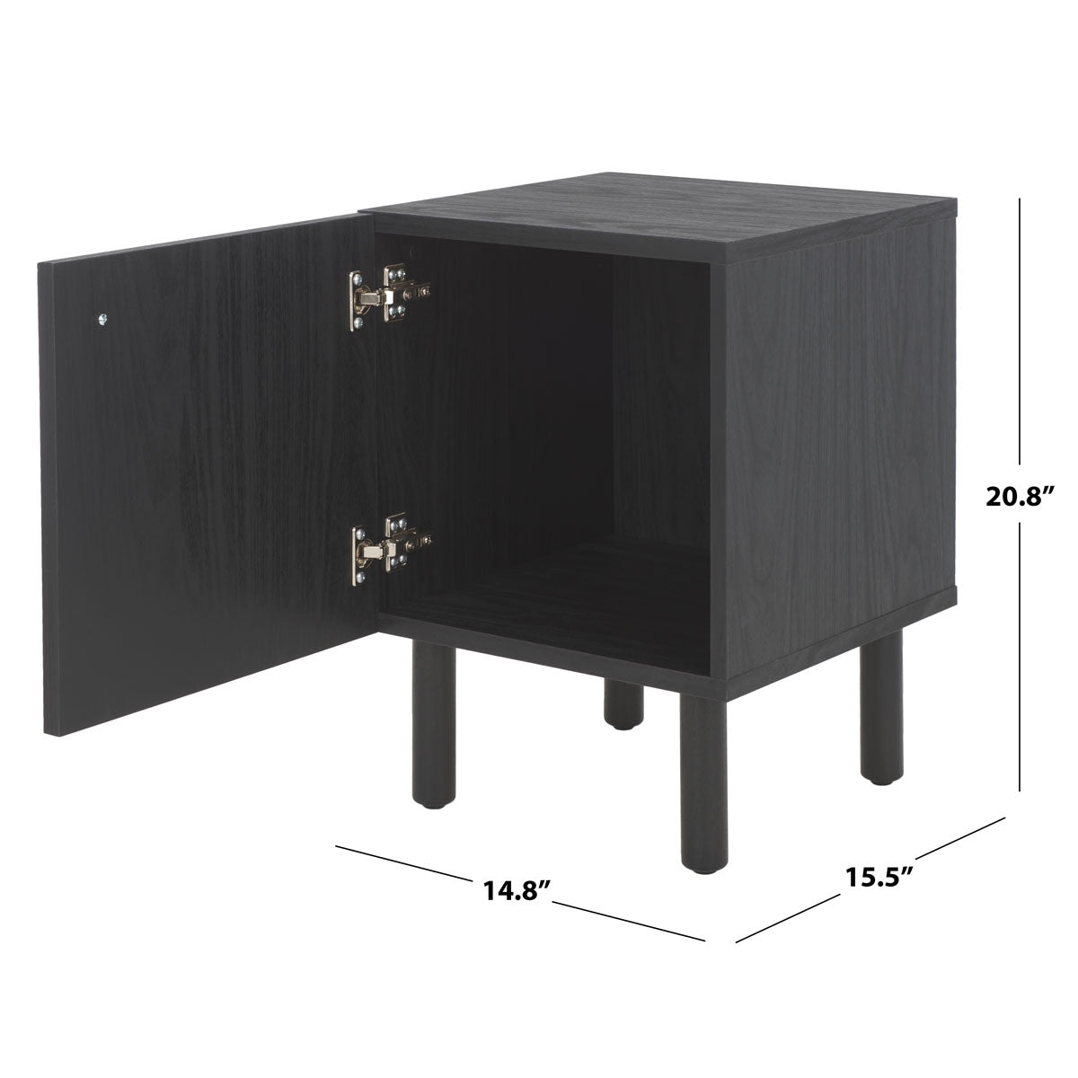 Safavieh Ophelia 1 Door Nightstand - NST9603 - Black / Natural