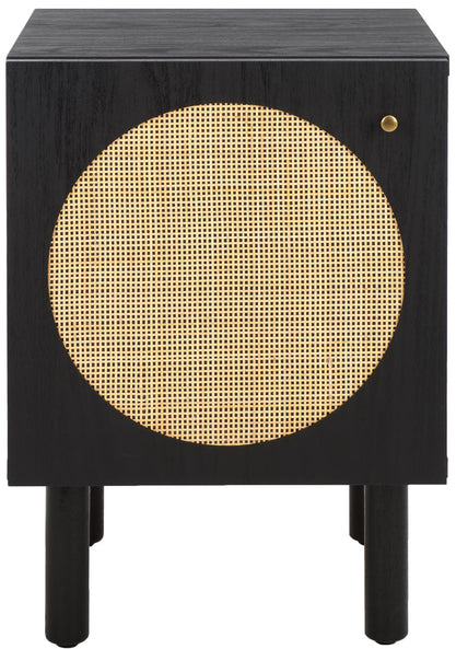 Safavieh Ophelia 1 Door Nightstand - NST9603 - Black / Natural