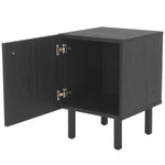 Safavieh Ophelia 1 Door Nightstand - NST9603 - Black / Natural