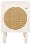 Safavieh Ophelia 1 Door Nightstand - NST9603 - White / Natural
