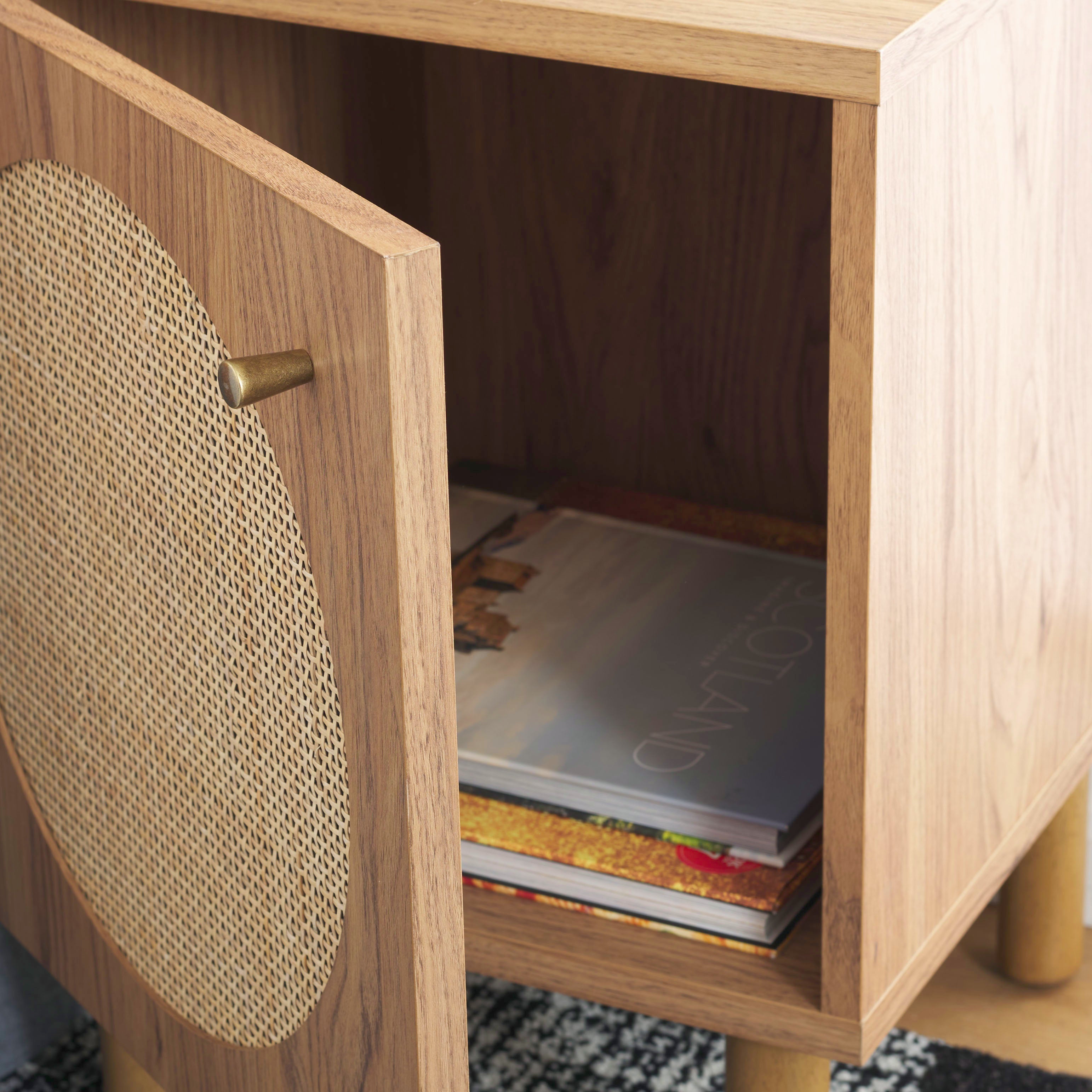 Safavieh Ophelia 1 Door Nightstand - NST9603 - Oak / Natural